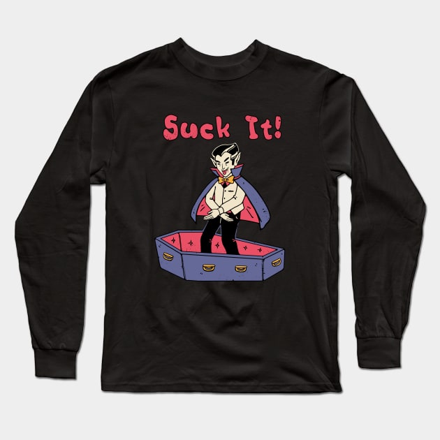 Suck It! Long Sleeve T-Shirt by Vincent Trinidad Art